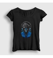 Presmono Kadın Siyah Sub Zero V3 Mortal Kombat T-Shirt 147919tt