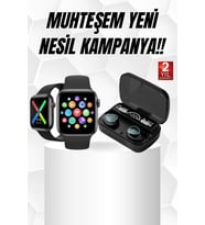 Kaliteli Akıllı Saat Ve Kaliteli Bluetooth Kulaklık Anc Özelliği Uzun Pil Ömrü