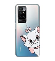 Redmi 10 2022 Uyumlu Marie Kedicik Desenli Şeffaf Telefon Kılıfı