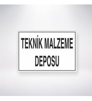 Teknik Malzeme Deposu 21x28 Arkası Yapışkanlı Levha