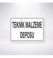 Teknik Malzeme Deposu 21x28 Arkası Yapışkanlı Levha