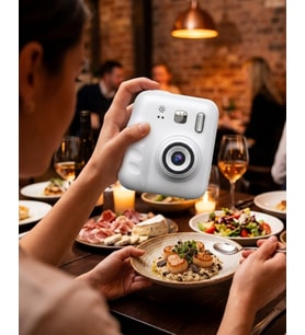 Mini Çocuk Fotoğraf Makinesi Baskı Özellikli Video Çekim 4 Kağıt Rulo Hediyeli