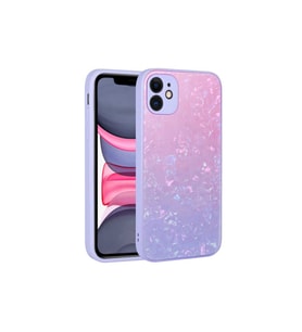 Apple iPhone 11 Uyumlu Kılıf Renk Geçişli Mermer Desenli Sert Silikon Zore Granit Kapak (Model 3)