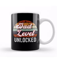 Dad Level Unlocked Gaming New Dad Baby Announcement Fathers Day Daddy To Be Video Game First 03 Kupa Bardak Porselen