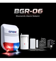 BGR-06 EKONOMİK ALARM SİSTEMİ (SİREN+PIR+MANYETİK KONTAK+2 ADET KUMANDA+ADAPTÖR)