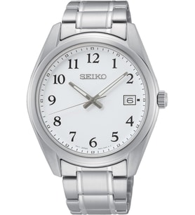 SEIKO SUR459P RAKAMLI SAFİR CAM ÇELİK ERKEK KOL SAATİ (Beyaz)