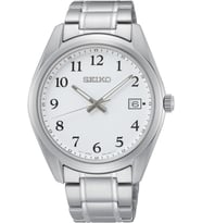 SEIKO SUR459P RAKAMLI SAFİR CAM ÇELİK ERKEK KOL SAATİ (Beyaz)