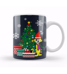 Top Cat Around The Christmas Tree Kupa Bardak Porselen
