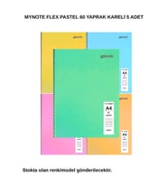 FLEX Pastel Defter A4 60 Yaprak Kareli 5 Adet