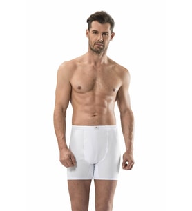Jiber Erkek Paçalı Boxer 6'Lı Paket - 108  (Beyaz)
