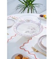 Acar HCA9090 Laila Desenli Ayaklı Kek Fanusu 30 cm (Çok Renkli)