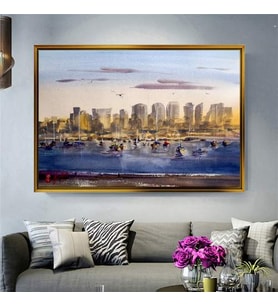 Altın Çerçeveli dekoratif tablo l280 (Gold)