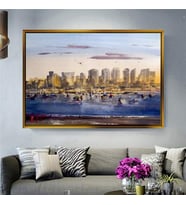 Altın Çerçeveli dekoratif tablo l280 (Gold)