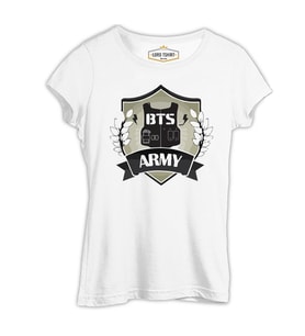 BTS - Army Arma Beyaz Kadın Tshirt
