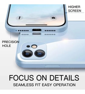 İphone 14 Plus Kamera Korumalı Cam Kapak&Kılıf (Mavi)