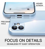 İphone 14 Plus Kamera Korumalı Cam Kapak&Kılıf (Mavi)