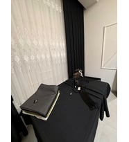NİVEMESHOME SİYAH 140X220 KETEN MASA ÖRTÜSÜ