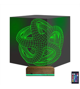 Luvivia Geometrik Dekoratif 3D Lamba - Masa Gece Lambası