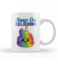 Keep On Believing Unicorn Ice Cream Kupa Bardak Porselen