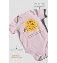 Beni Öpme Bende Mi? Evet Sende Baskılı Bebek Zıbını – Çıtçıtlı Body  %100 Pamuk Kısa Kol (Bebek Pembesi)