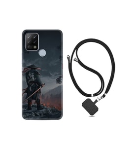 Tecno Pova Kılıf Silikon Desen Boyun Askılı Warrior 1653