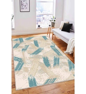 Turkuaz Spor Kaymaz Tabanlı Makinede Yıkanabilir Halı FR05 - 100 x 160 cm