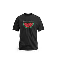 Kısa Kollu Filistin IF YOU KNOW YOU KNOW İle Karpuz Dijital Baskılı Unisex S - 2XL T300020 (Siyah)