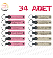 Pembe & S Kahve, 34’lü Set, Kişisel Mesajlı Anahtarlık, Fen Bilimleri Öğretmeninden Sınıfına Hatıra