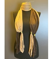 TOKAALI PEMYE ÇİFT RENKLİ TASARIM FULAR ŞAL 150X25 CM