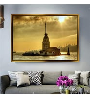 Altın Çerçeveli dekoratif tablo a1861 (Gold)