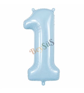 1 Rakam Folyo Balon Mavi Rengi (76 cm)