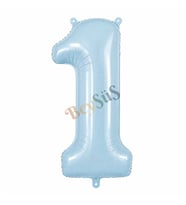 1 Rakam Folyo Balon Mavi Rengi (76 cm)
