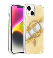 Onegif iPhone 14 Lotus Simli Magsafe Kapak - Gümüş