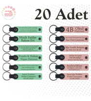 Yeşil & Yavru Ağzı, Yaratıcı Çizim Atölyesi Mezunlarına Anı, 20’li Set, Kişisel Yazılı Anahtarlık