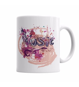 Music Splash Kupa Bardak Porselen