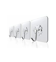 Pratik 4 Adet Güçlü Şeffaf Duvar Askısı Askılığı Yapışkan Kancalı Mutfak Banyo Askısı