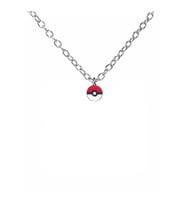 Pikachu Figürlü Pokemon Kolye 60 cm Zincirli  Anime Temalı Unisex Takı (Gümüş)