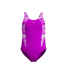 Speedo Hyperboom Splice Muscleback Jf Pink Kız Çocuk Mayosu 8-00372918627 Pembe