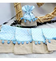 30 Adet Mavi ponponlu Kese-