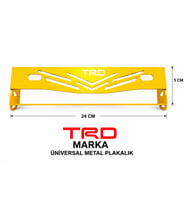 TRD Marka Universal Metal Plakalık – Sarı