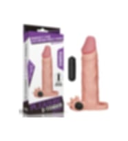 Lovetoy X-Tender 5 CM Dolgulu Realistik Titreşimli Uzatmalı Penis Kılıfı 19 CM