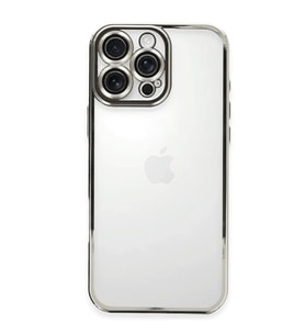Apple iPhone 16 Pro Kılıf Razer Lensli Silikon - Gümüş