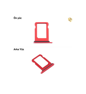 İphone 12 Sim İç Yuvası Tekli Kırmızı Sim yuvası sim tepsisi sim aparatı yeni sim yuvası tekli sim tepsisi sim çekmecesi