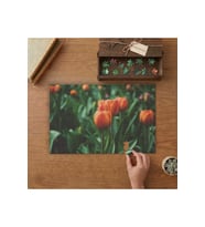 Hobi Bahçesi - Kırmızı Çiçekler Tasarımı 240 parça Ahşap Puzzle Ahşap Kutuda MP00995