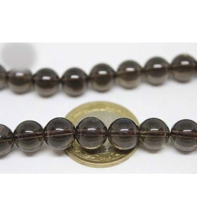 Dumanlı Kuvars Taşı YARIM Dizi 10mm (18cm uzunluğundadır)