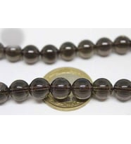 Dumanlı Kuvars Taşı YARIM Dizi 10mm (18cm uzunluğundadır)