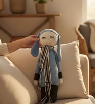 Uyuyan Oyuncak Tavşan El İşi %100 Pamuk İplik Amigurumi Oyuncak
