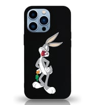 Apple iPhone 13 Pro Max  Lansman Kılıf Bugs Bunny Tasarımlı Altı Kapalı İçi Kadife Kaplı  Kapak (Şeffaf)