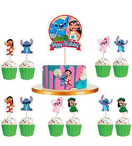 Lilo ve Stitch Cake Topper Set - Kürdan ve Muffin Kapları