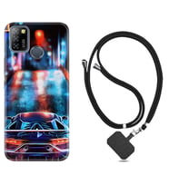 INFINIX Smart 4 5 6 Zero 8 S5 Pro Kılıf Boyun Askılı Silikon Neon Cars 1724